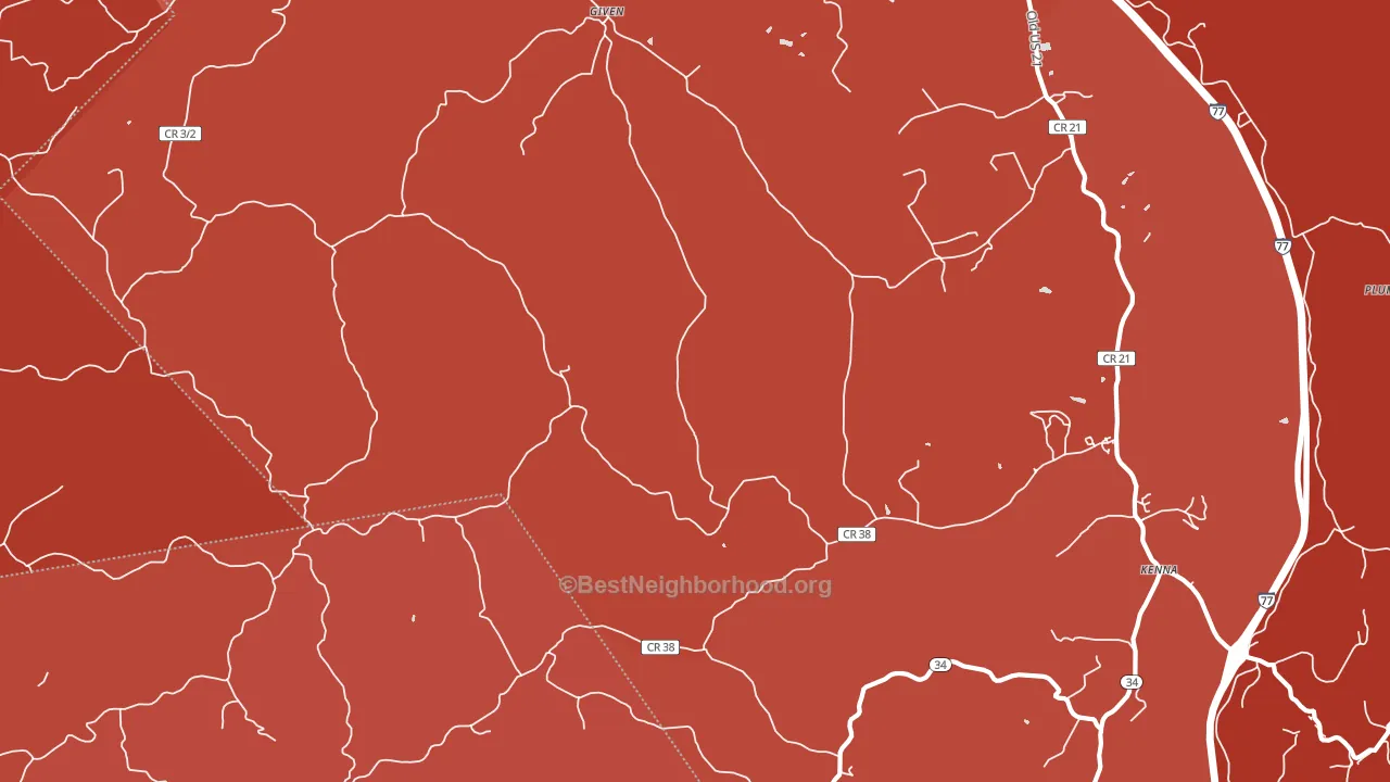 25245, WV block-group political-lean map