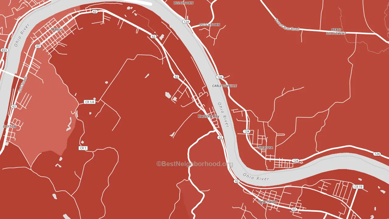 25247, WV block-group political-lean map