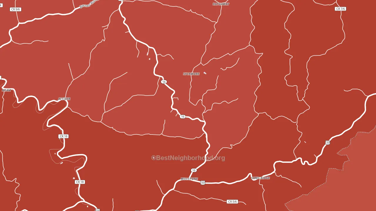 25261, WV block-group political-lean map