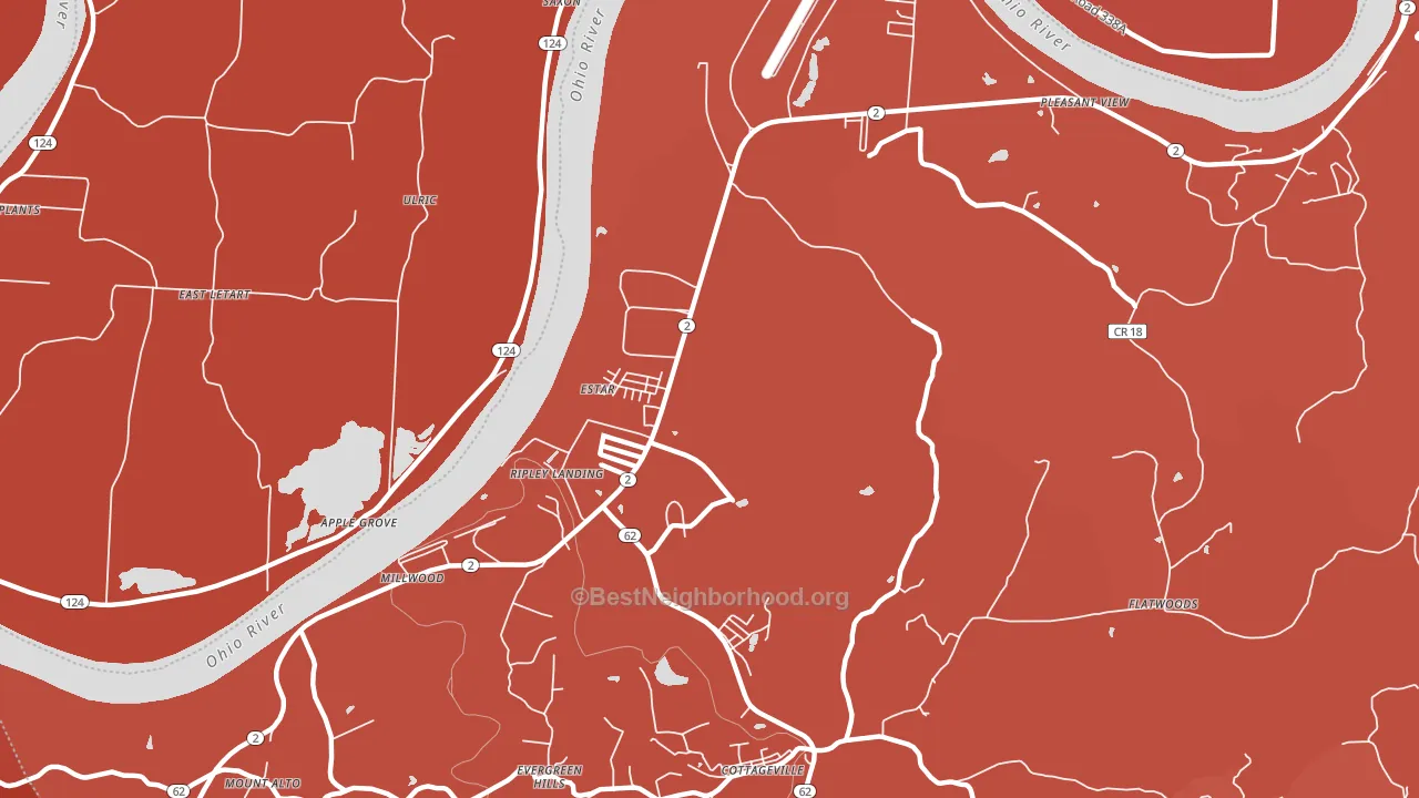 25262, WV block-group political-lean map