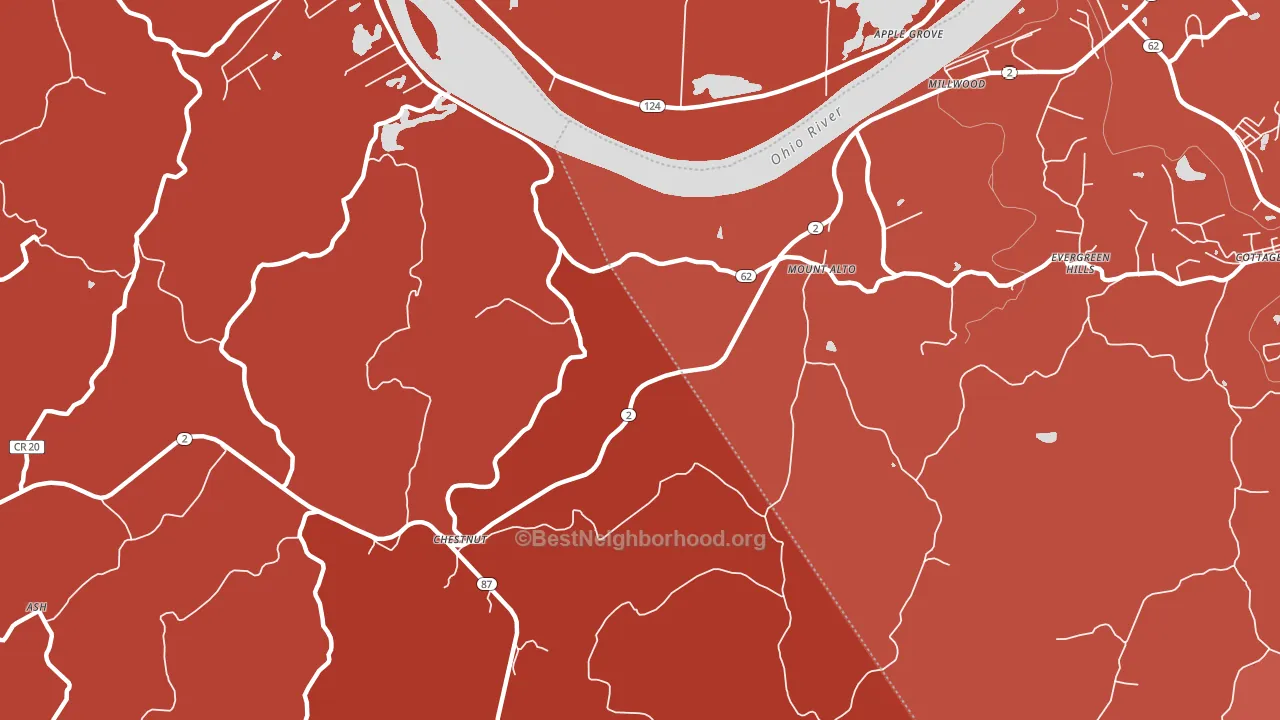 25264, WV block-group political-lean map