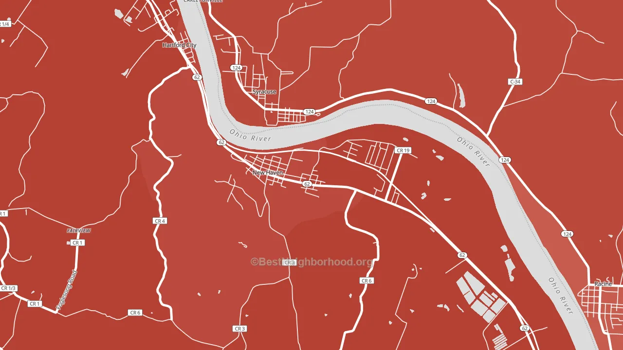 25265, WV block-group political-lean map