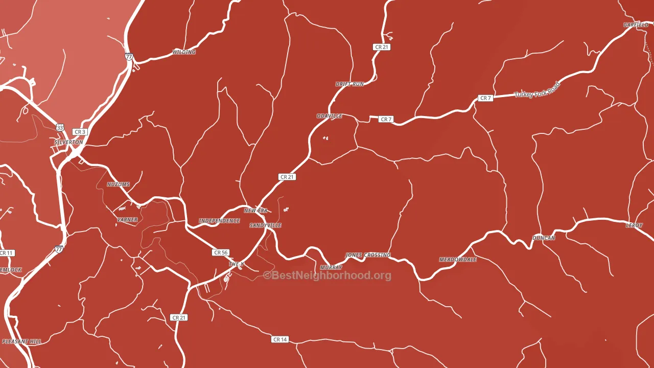 25275, WV block-group political-lean map
