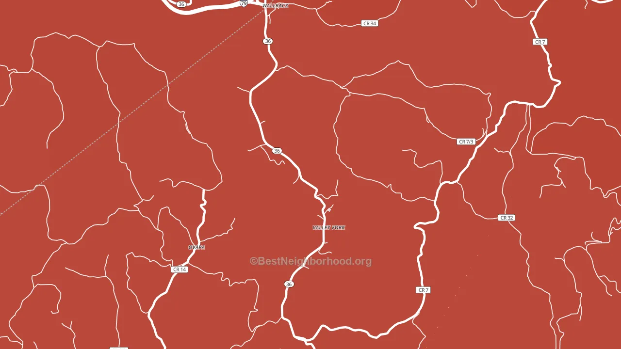 25285, WV block-group political-lean map