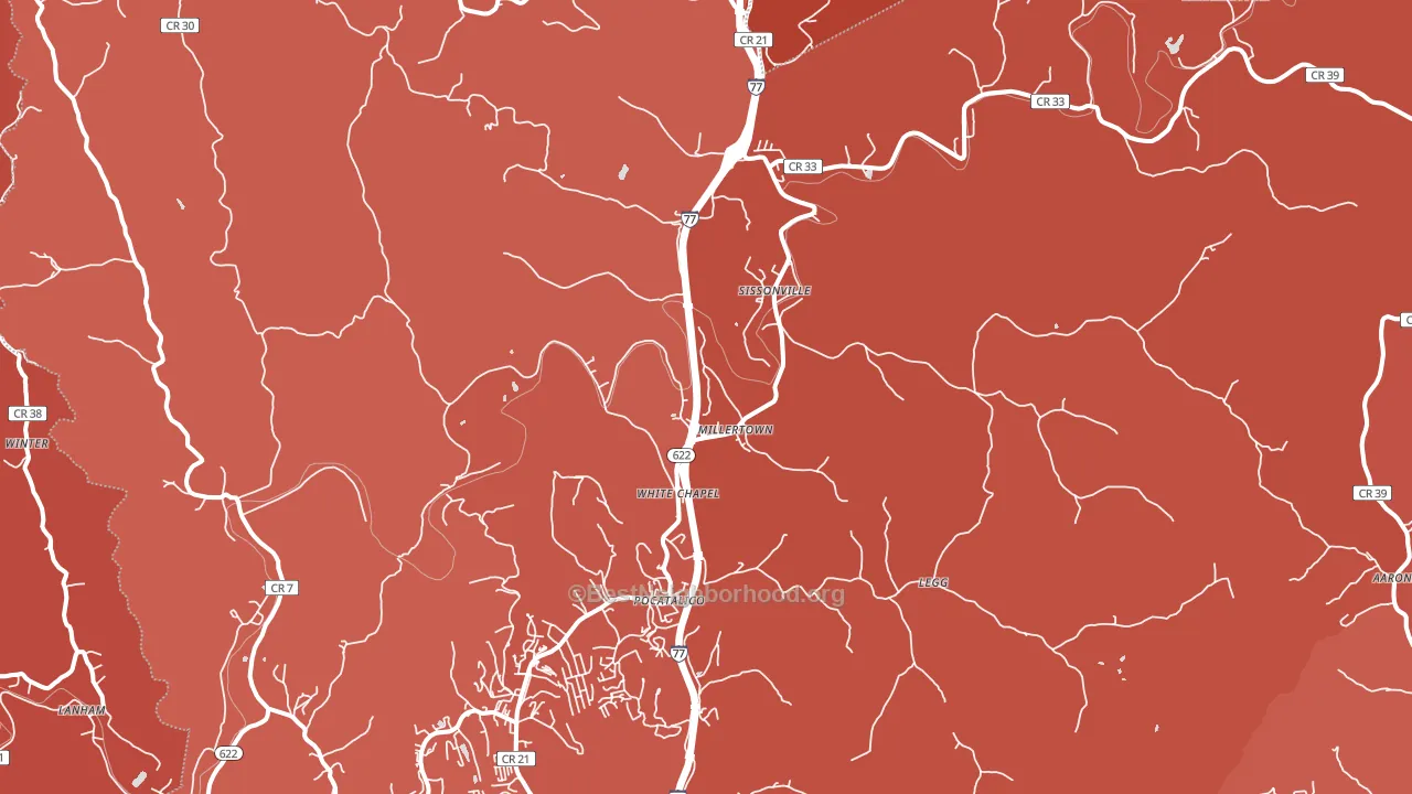 25320, WV block-group political-lean map