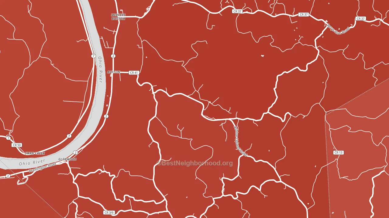 25503, WV block-group political-lean map