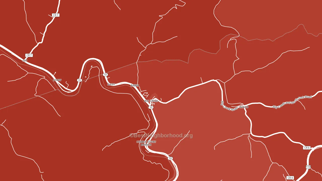 25505, WV block-group political-lean map