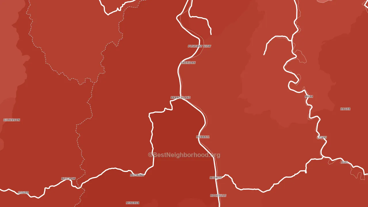 25506, WV block-group political-lean map