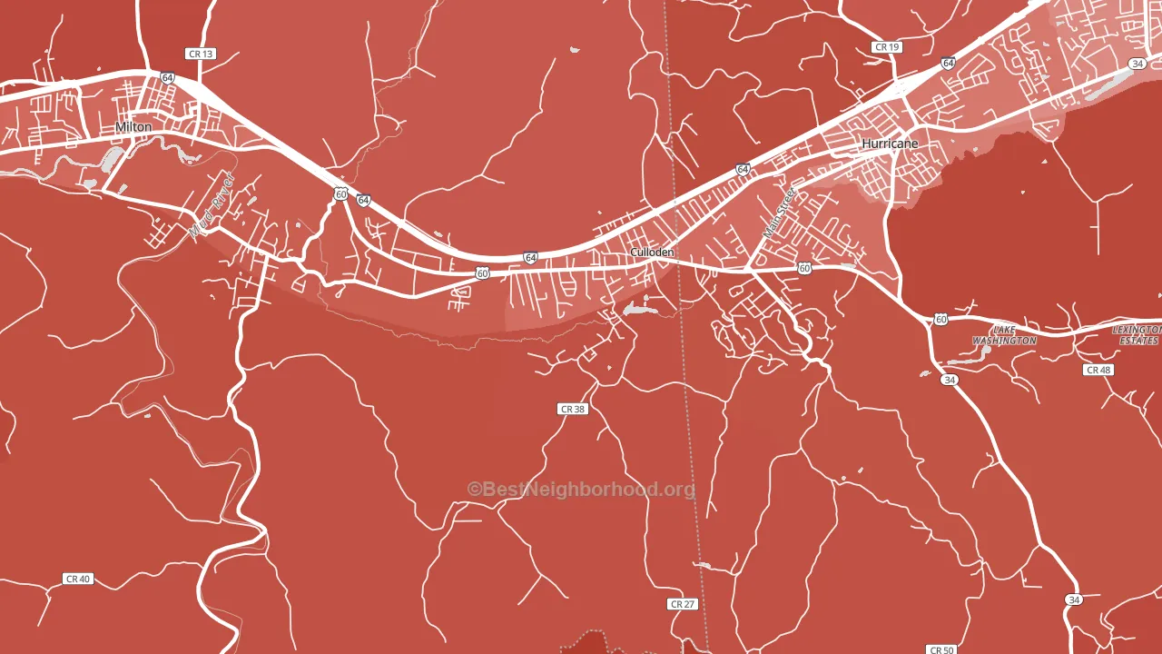 25510, WV block-group political-lean map