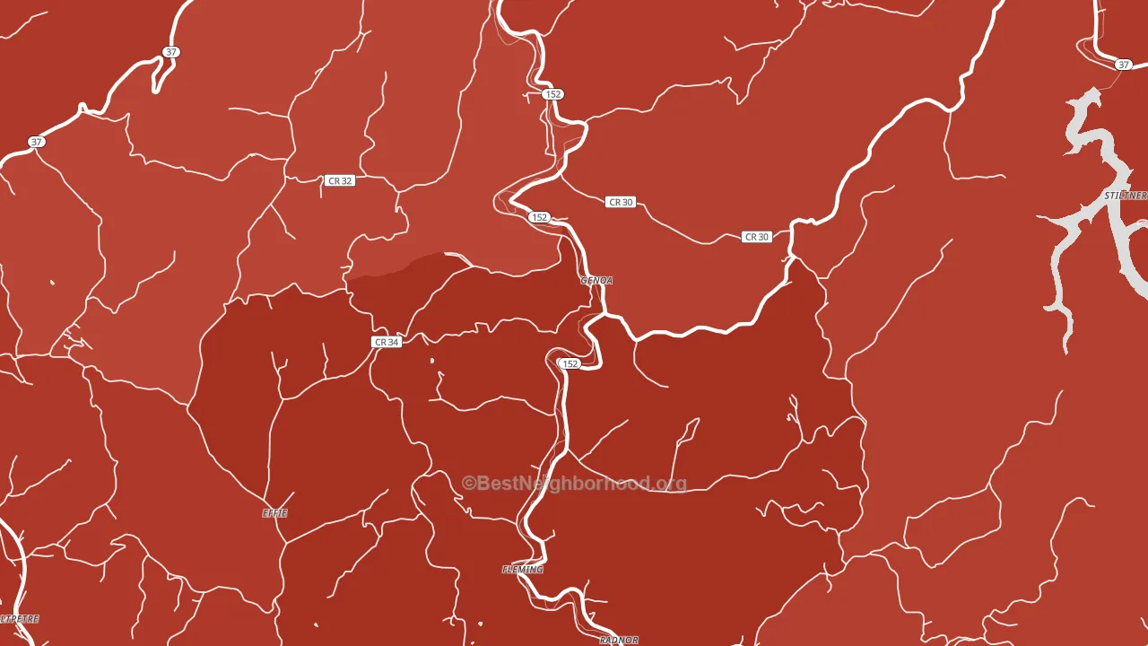 25517, WV block-group political-lean map