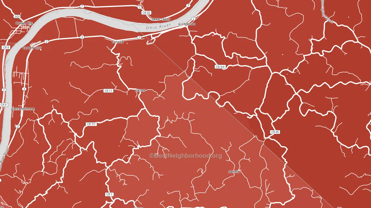 25520, WV block-group political-lean map