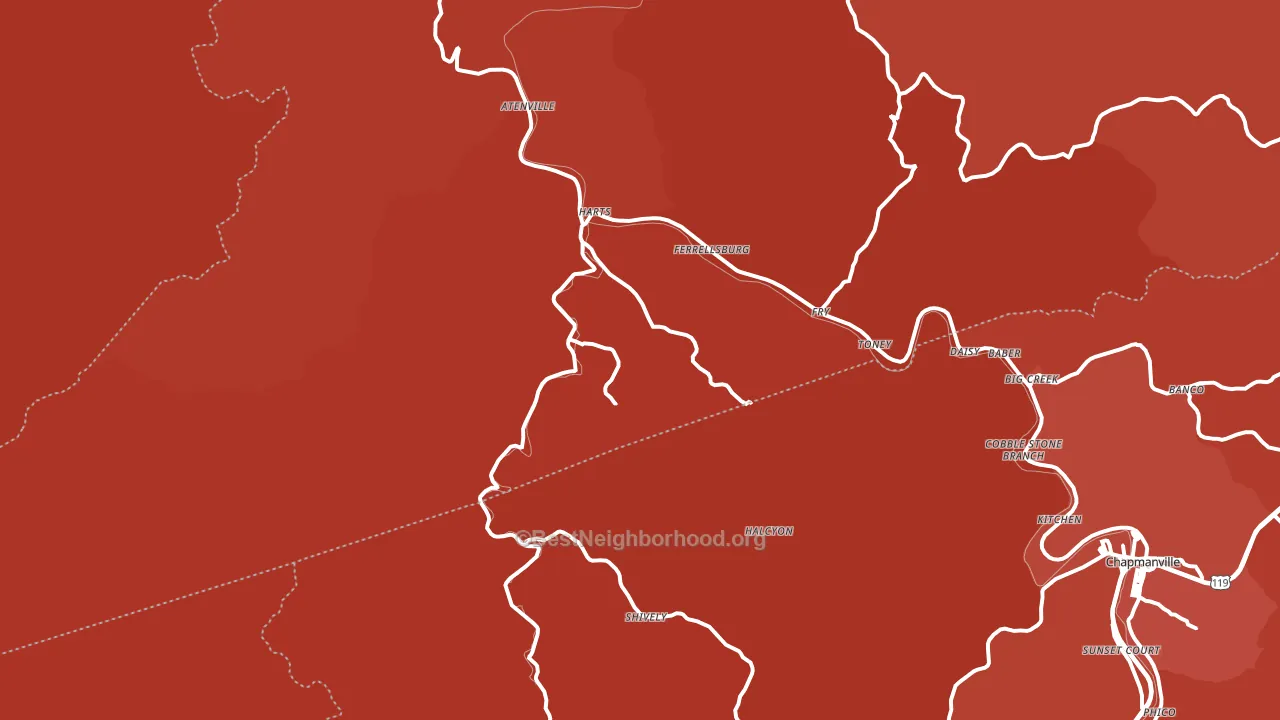 25524, WV block-group political-lean map