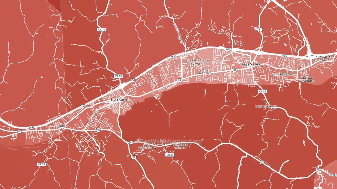 25526, WV block-group political-lean map