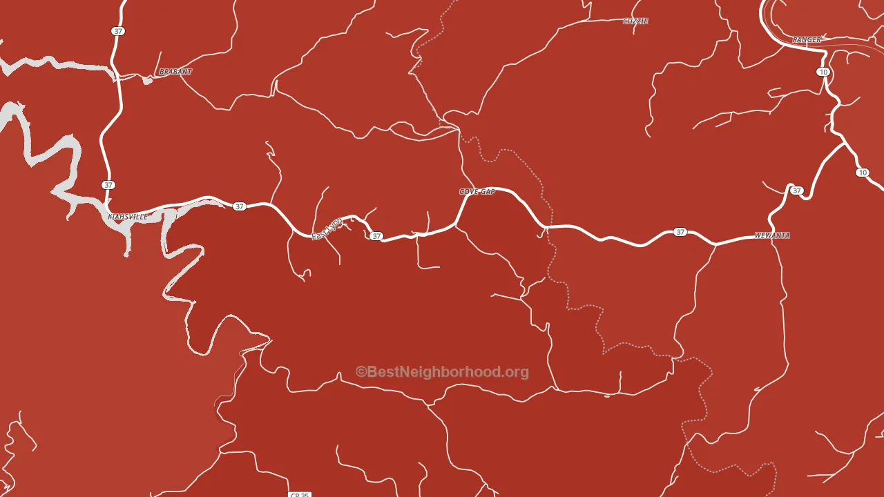 25534, WV block-group political-lean map