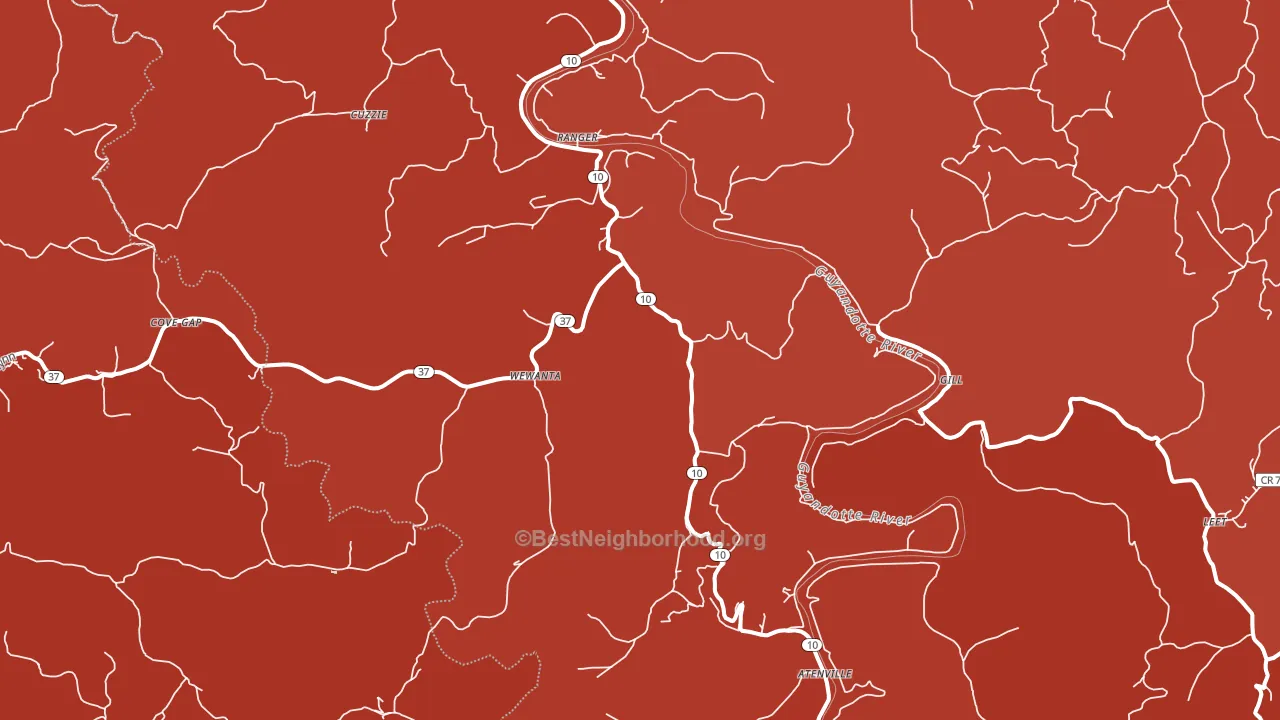 25557, WV block-group political-lean map