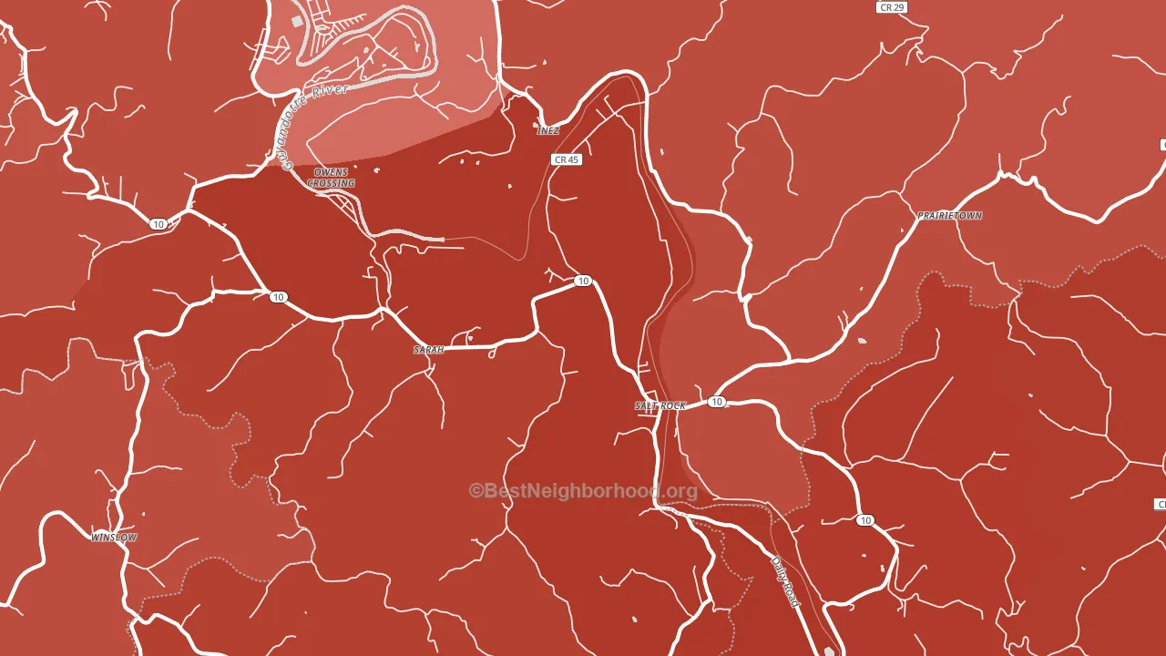 25559, WV block-group political-lean map