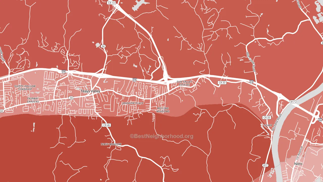25560, WV block-group political-lean map
