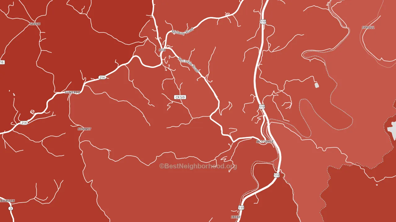 25567, WV block-group political-lean map