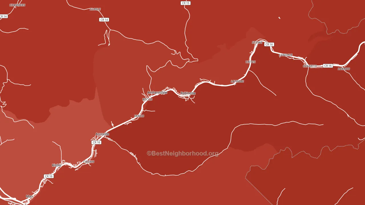 25607, WV block-group political-lean map