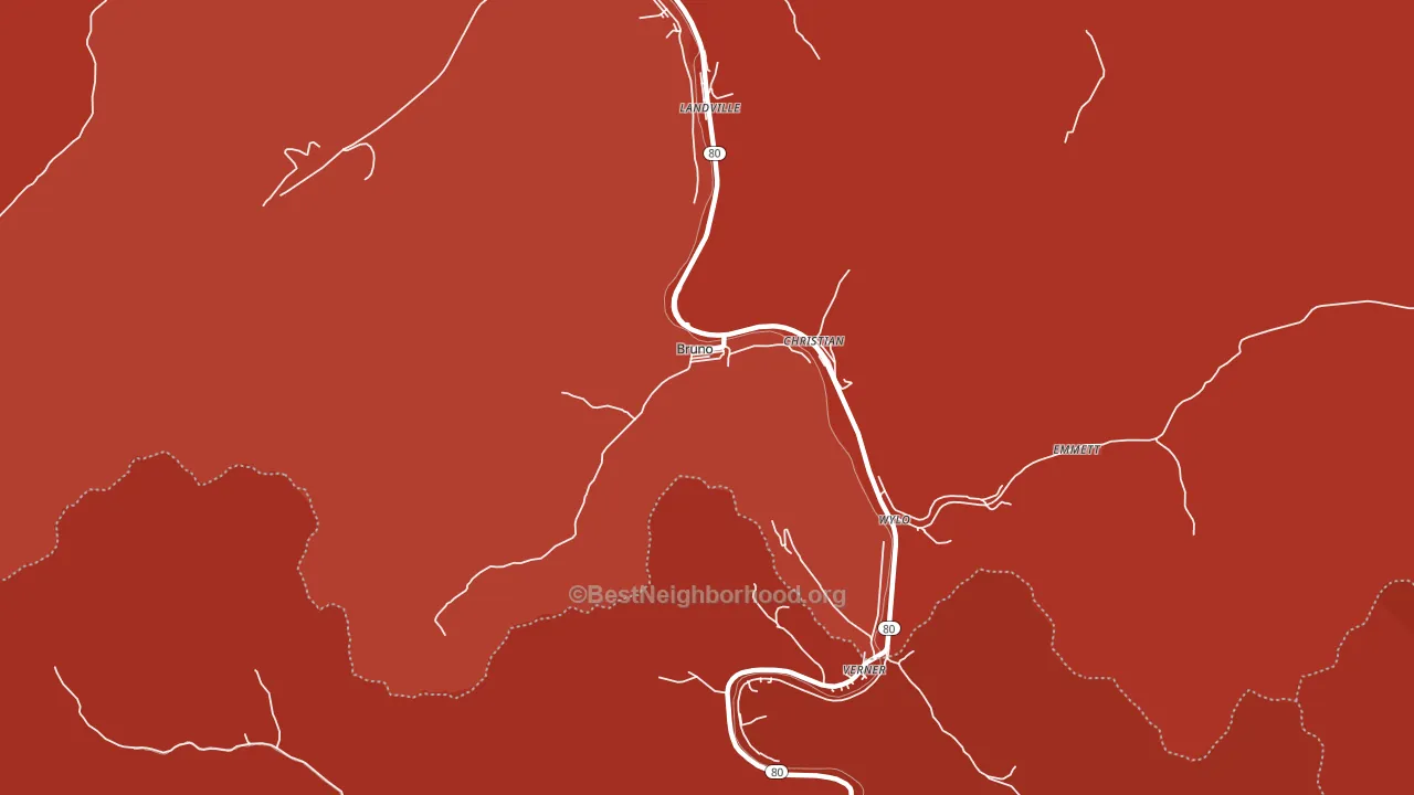 25611, WV block-group political-lean map