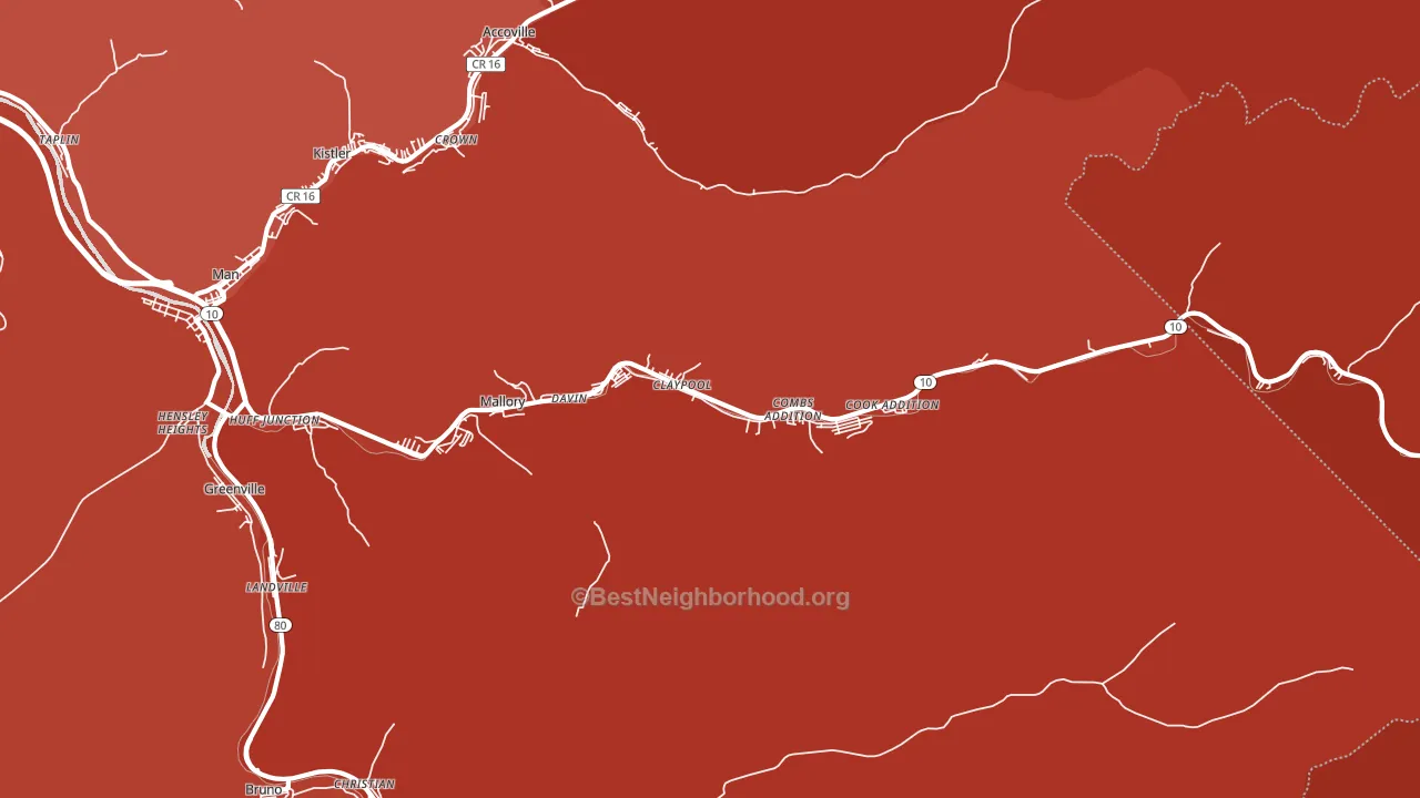 25617, WV block-group political-lean map