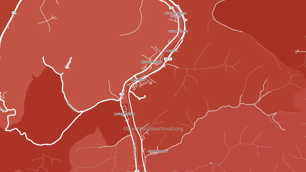 25624, WV block-group political-lean map