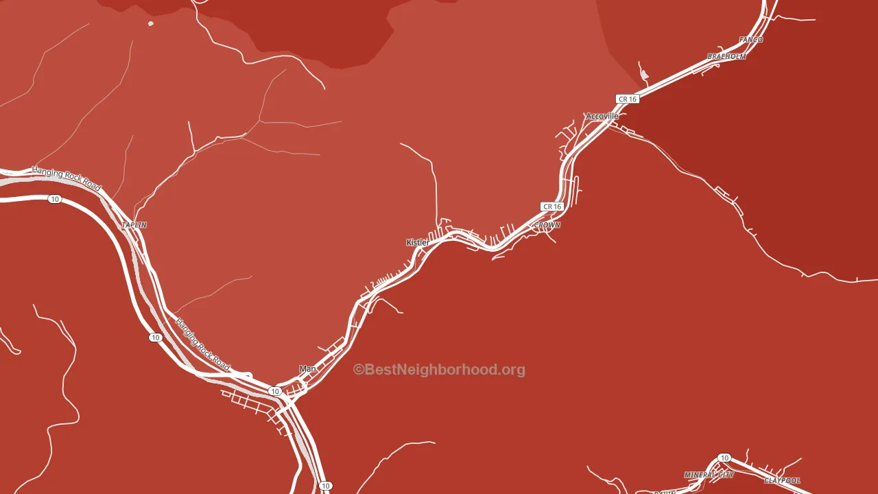 25628, WV block-group political-lean map