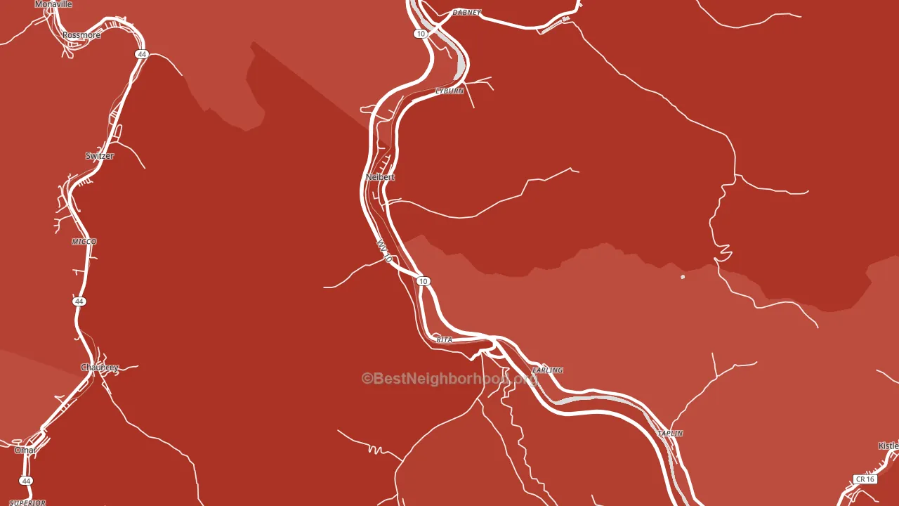 25632, WV block-group political-lean map