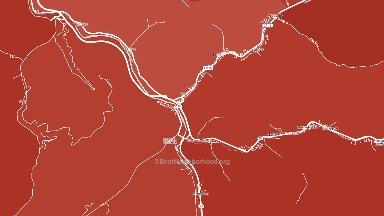 25635, WV block-group political-lean map