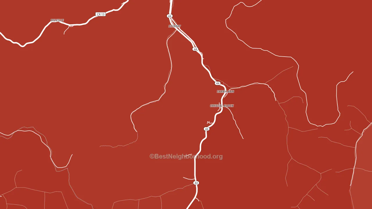 25644, WV block-group political-lean map