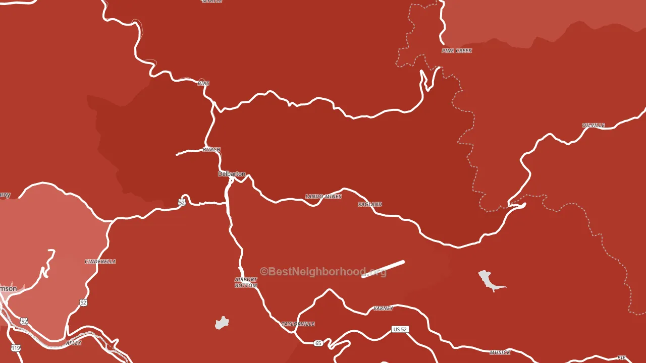 25670, WV block-group political-lean map