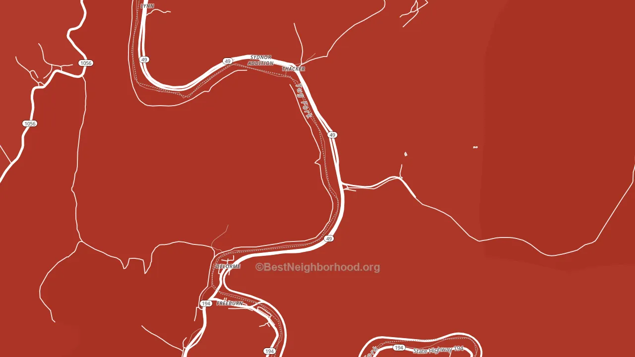 25672, WV block-group political-lean map