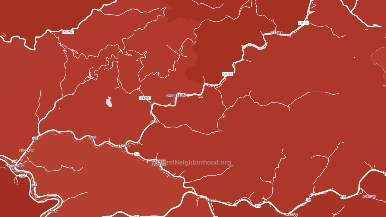 25676, WV block-group political-lean map
