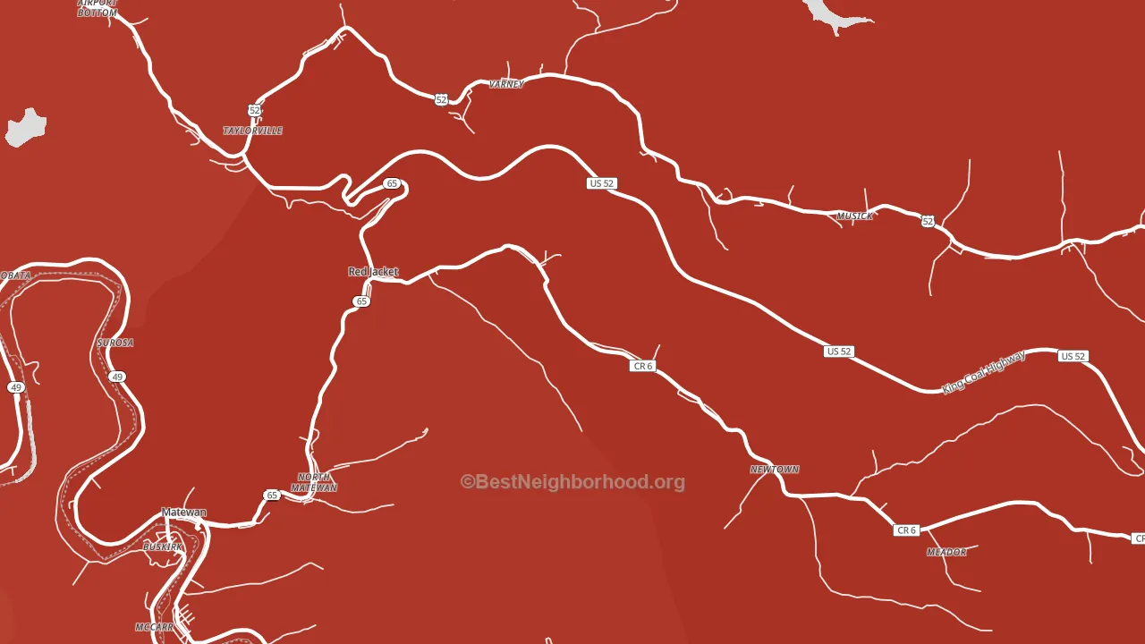 25692, WV block-group political-lean map