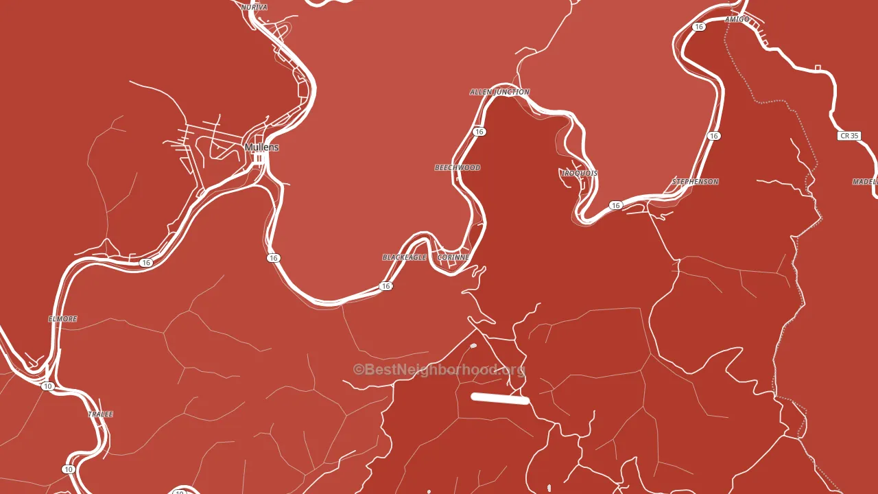 25826, WV block-group political-lean map