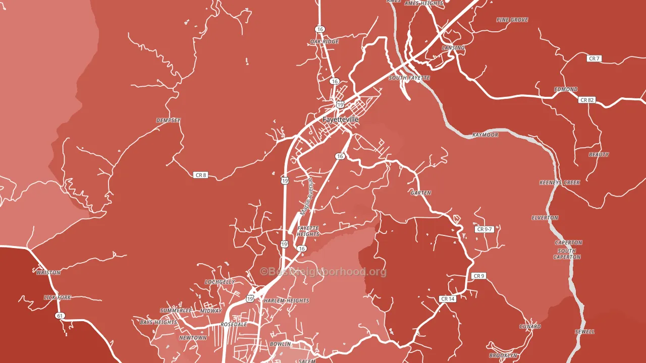 25840, WV block-group political-lean map