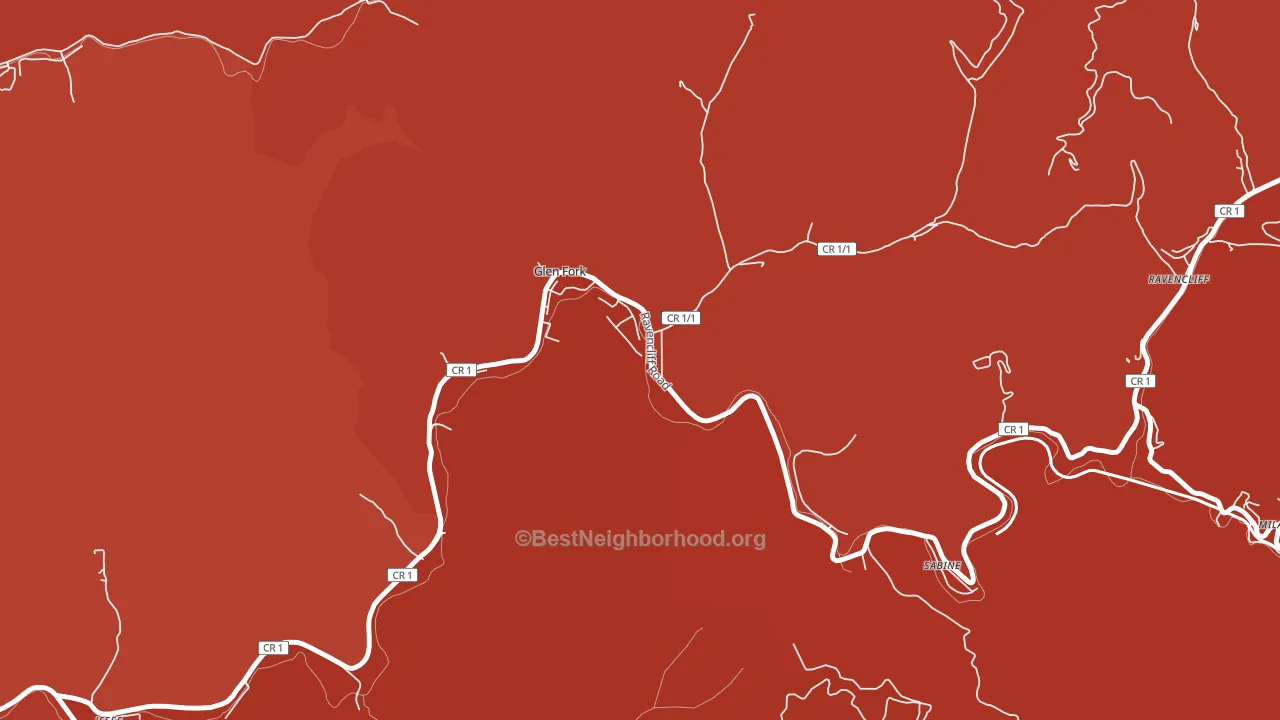 25845, WV block-group political-lean map