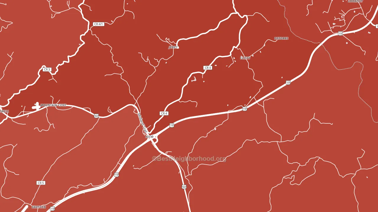 25854, WV block-group political-lean map