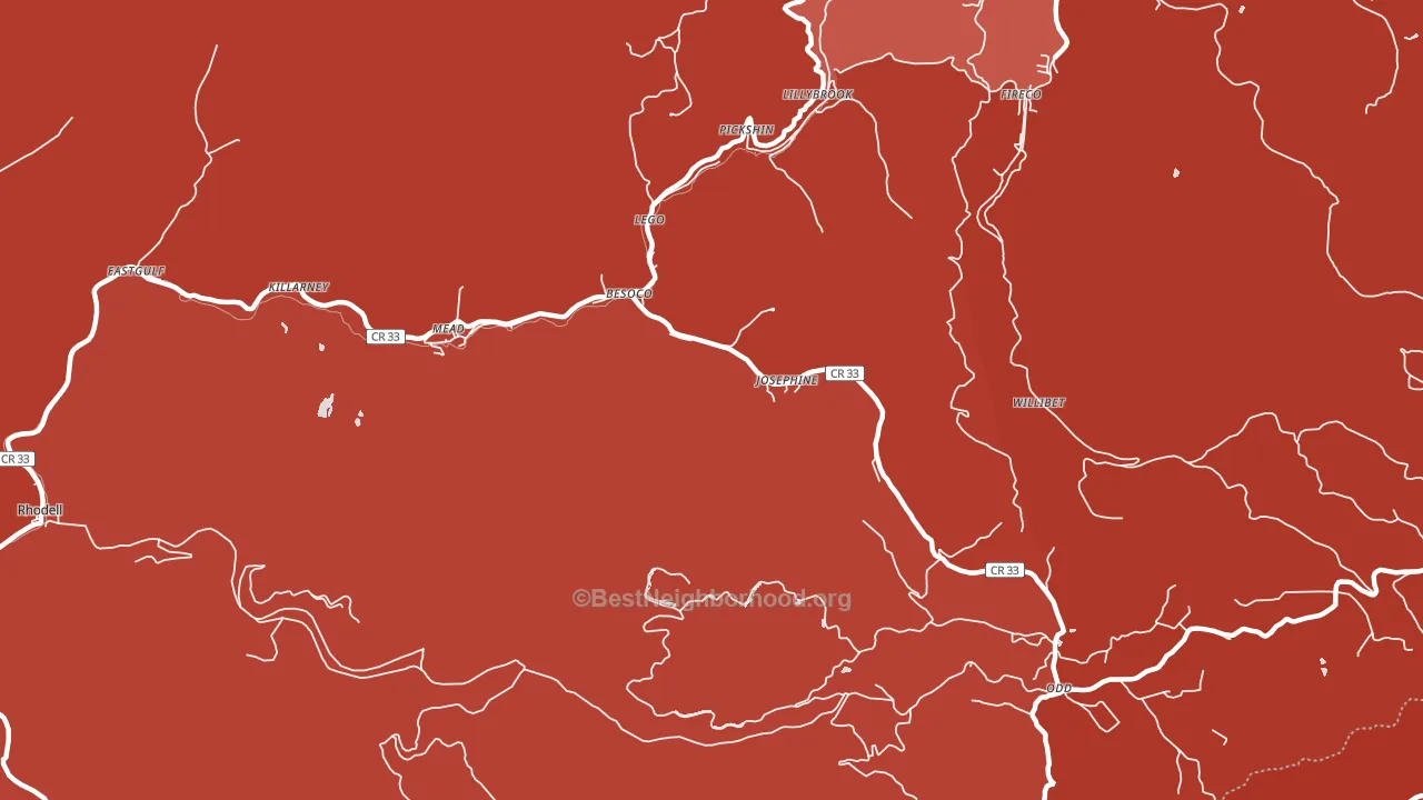 25857, WV block-group political-lean map