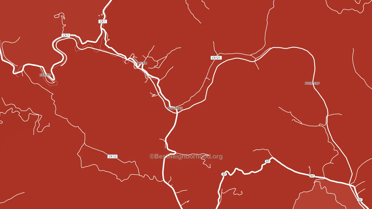 25875, WV block-group political-lean map
