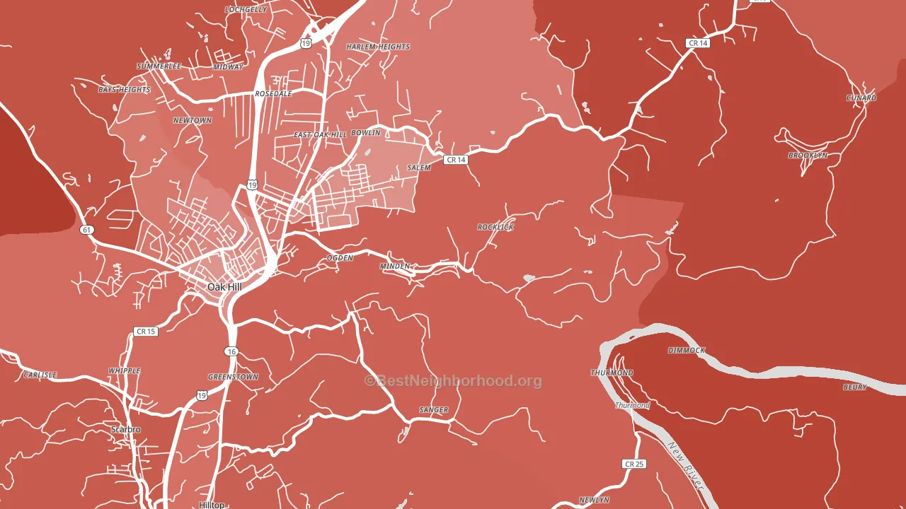 25879, WV block-group political-lean map