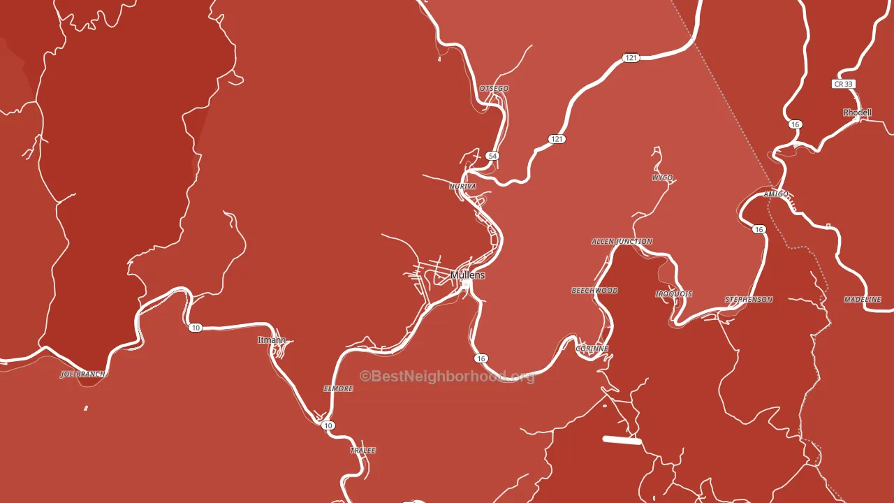 25882, WV block-group political-lean map