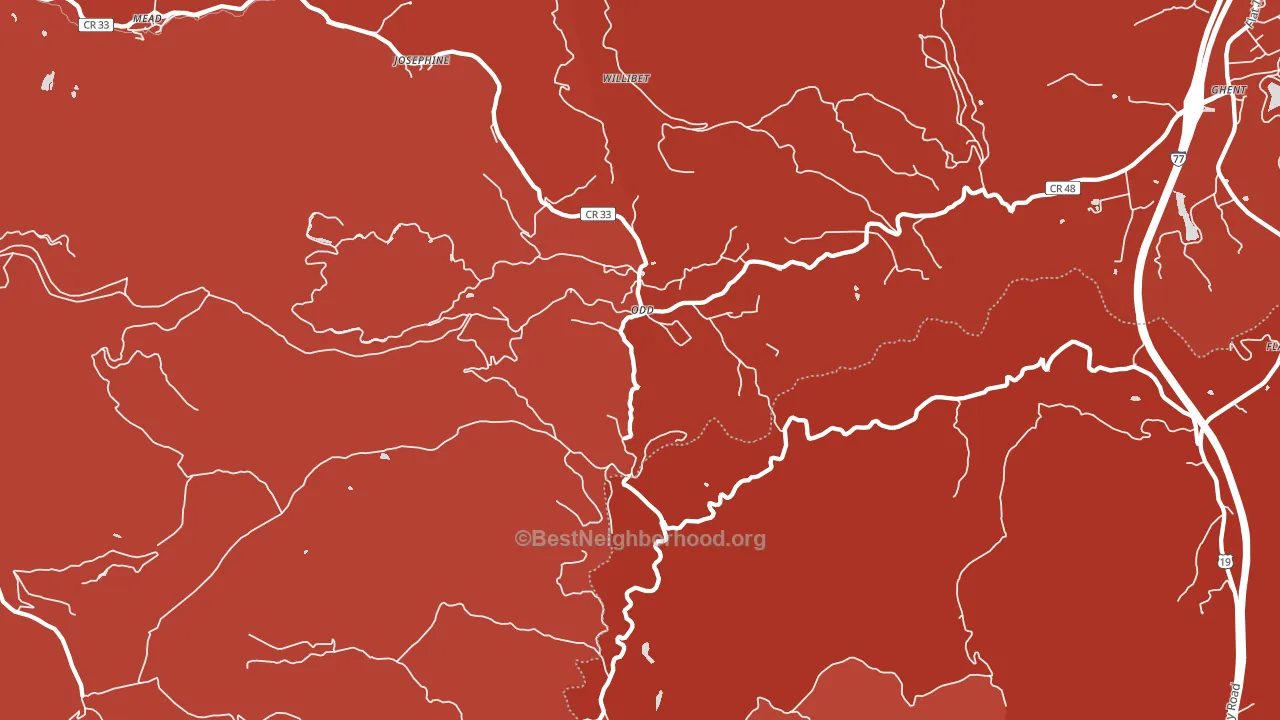 25902, WV block-group political-lean map