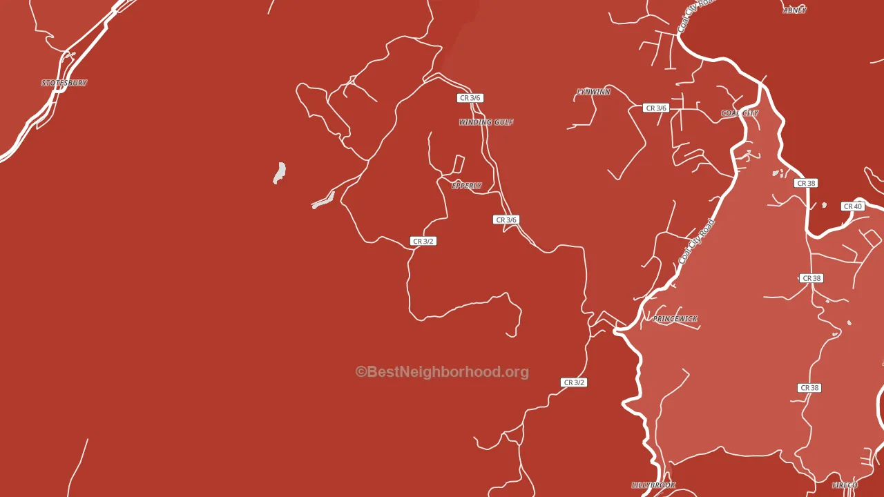 25908, WV block-group political-lean map