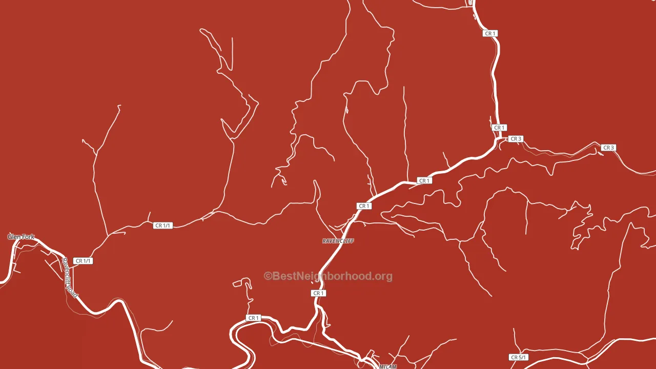 25913, WV block-group political-lean map