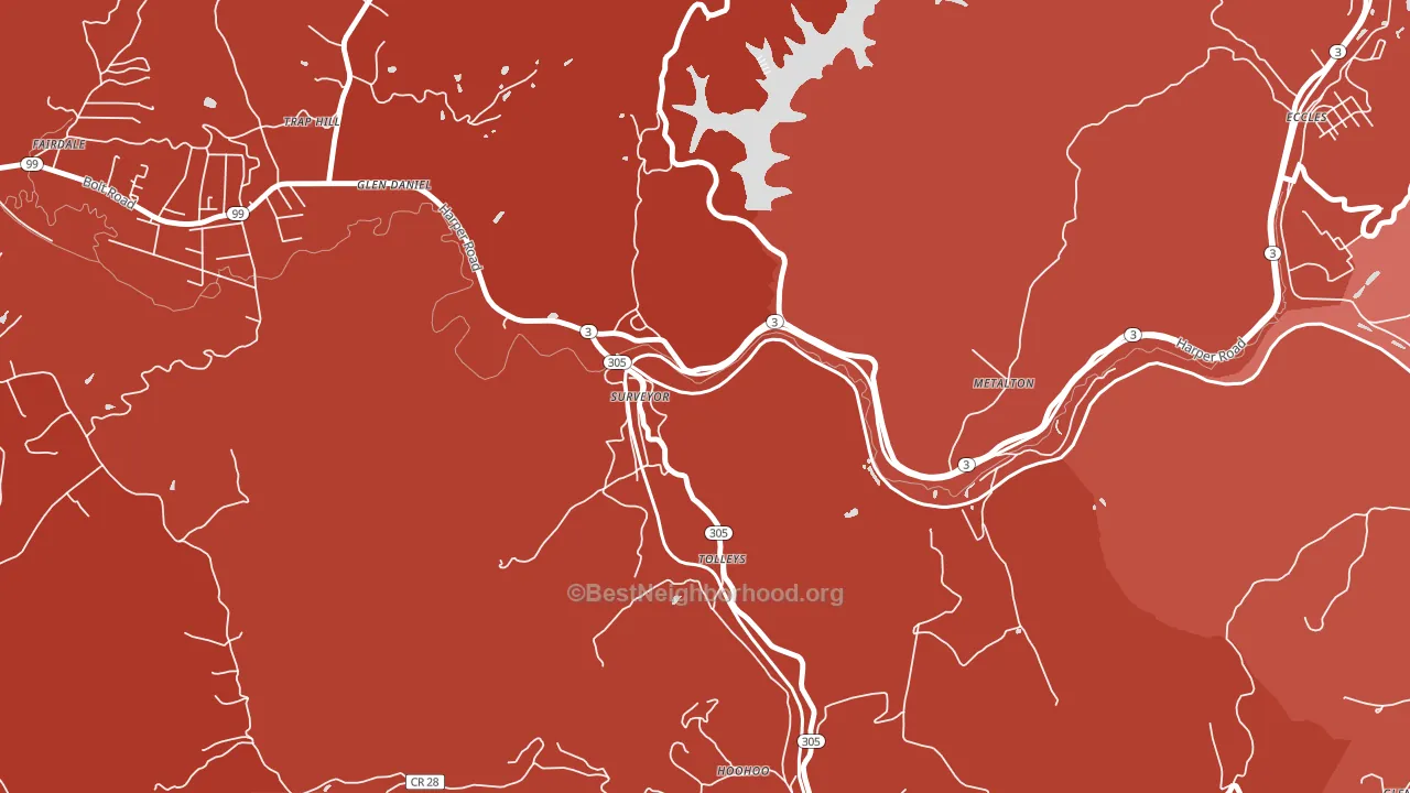 25932, WV block-group political-lean map