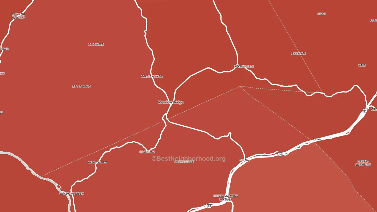 25976, WV block-group political-lean map