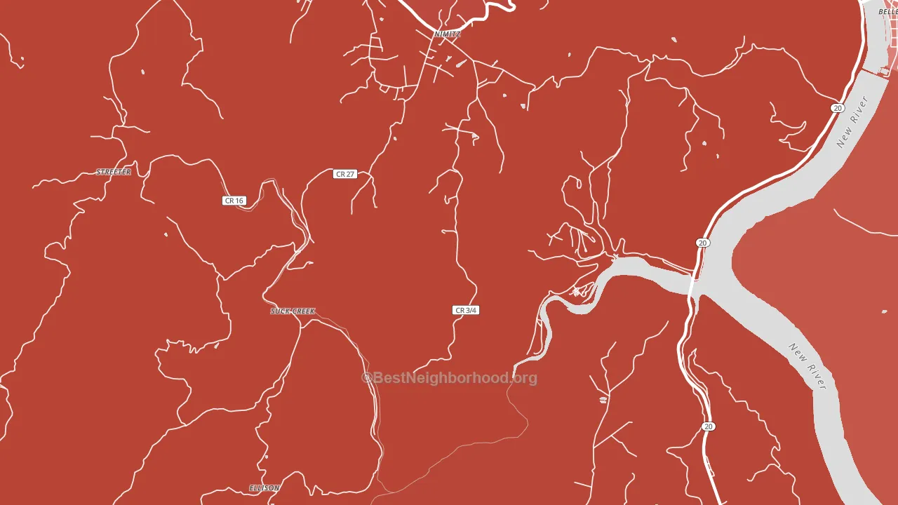 25978, WV block-group political-lean map