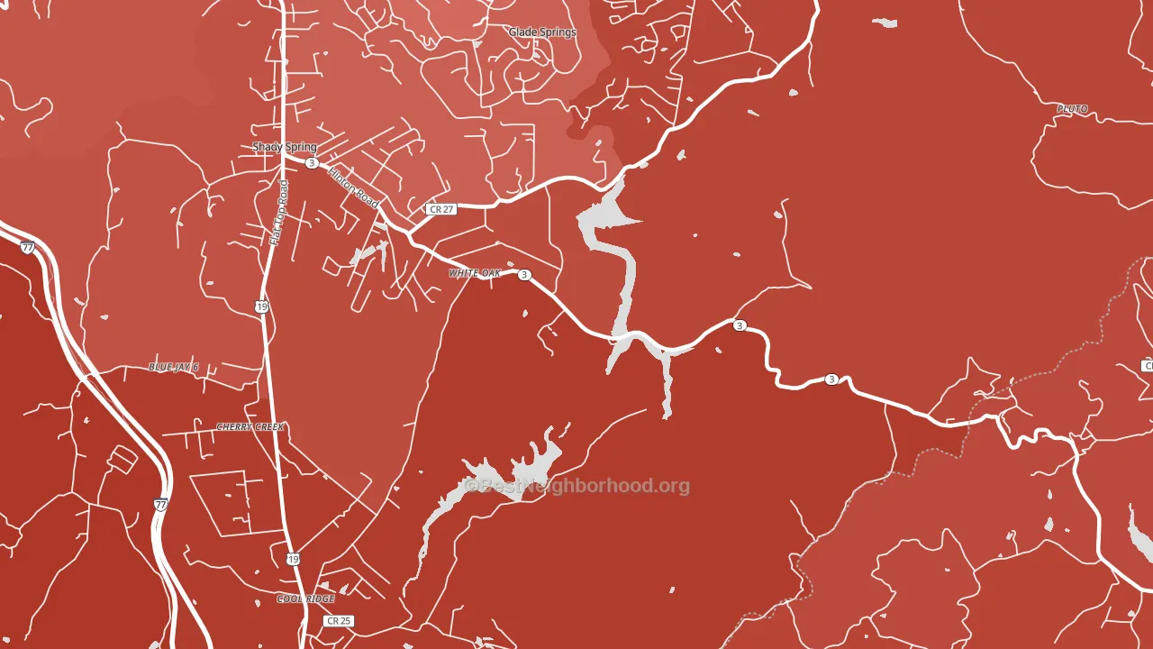 25989, WV block-group political-lean map