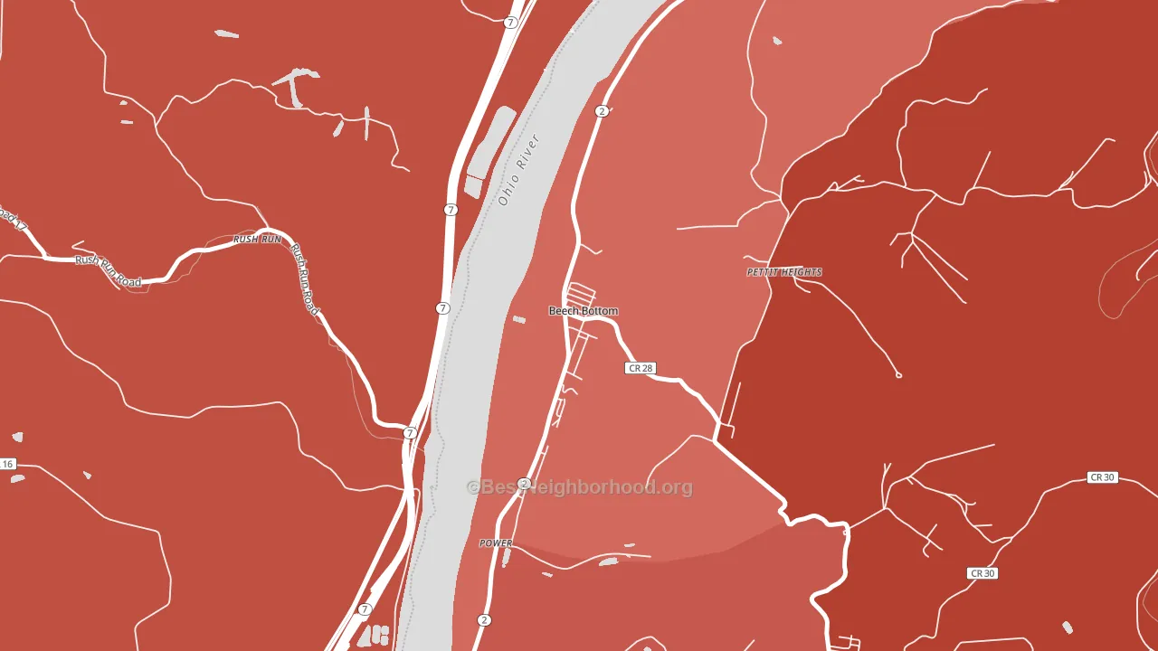 26030, WV block-group political-lean map